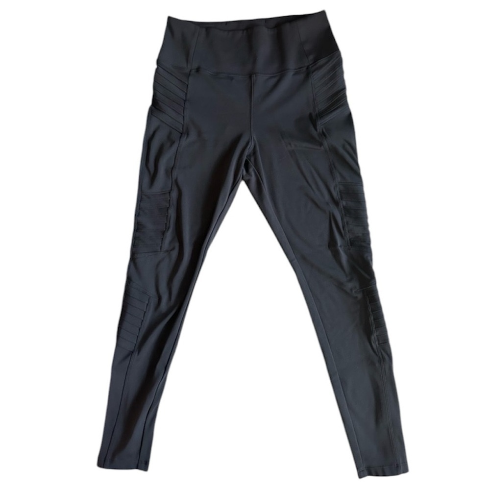 Athleta Delaney Moto Leggings – Women’s Medium – Black Sz Medium